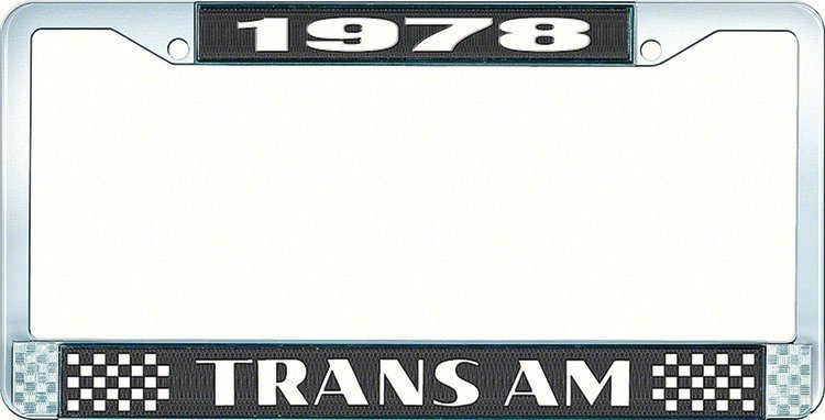 1978 Trans Am License Plate Frame Style 2 Black