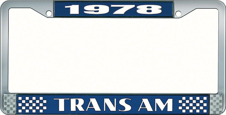 1978 Trans Am License Plate Frame Style 2 Blue