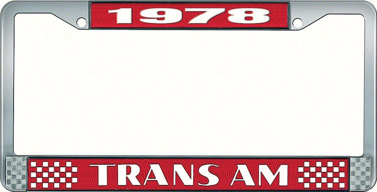 1978 Trans Am License Plate Frame Style 2 Red