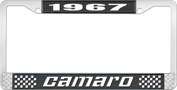 1967 Camaro License Plate Frame Style 2 Black
