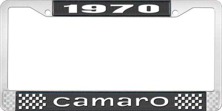 1970 Camaro License Plate Frame Style 1 Black