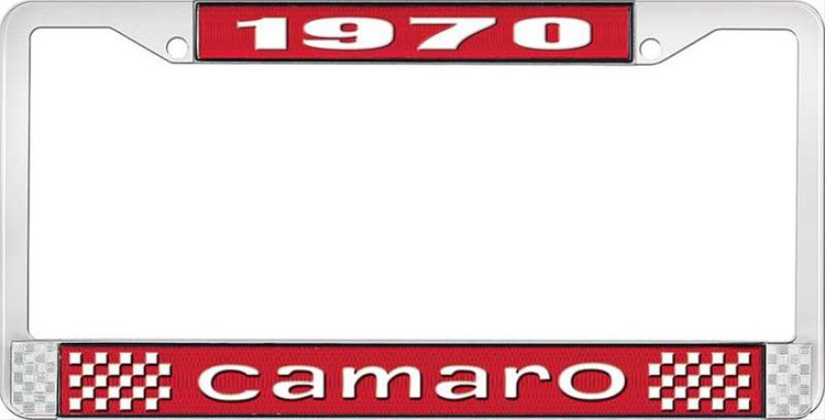 1970 Camaro License Plate Frame Style 1 Red