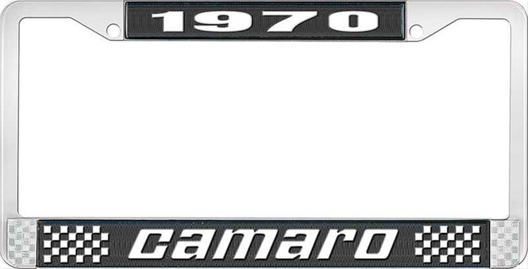 1970 Camaro License Plate Frame Style 2 Black