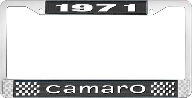 1971 Camaro License Plate Frame Style 1 Black
