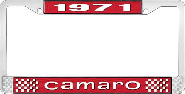 1971 Camaro License Plate Frame Style 1 Red