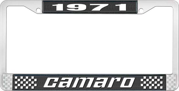 1971 Camaro License Plate Frame Style 2 Black