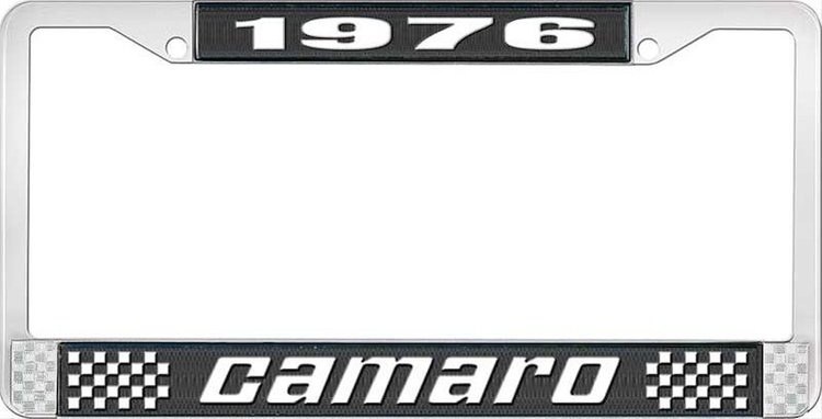 1976 Camaro License Plate Frame Style 2 Black