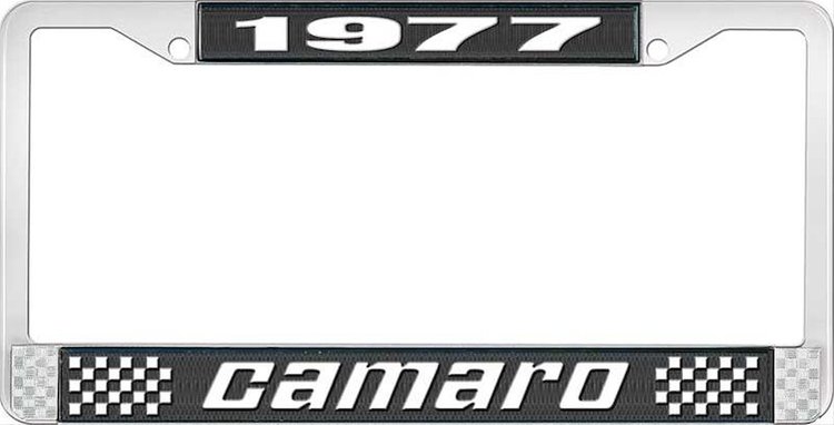 1977 Camaro License Plate Frame Style 2 Black