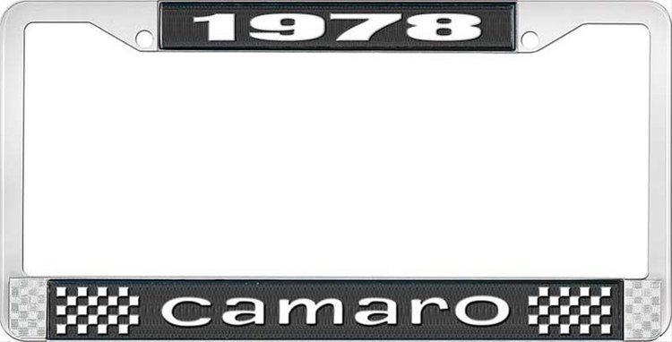 1978 Camaro License Plate Frame Style 1 Black