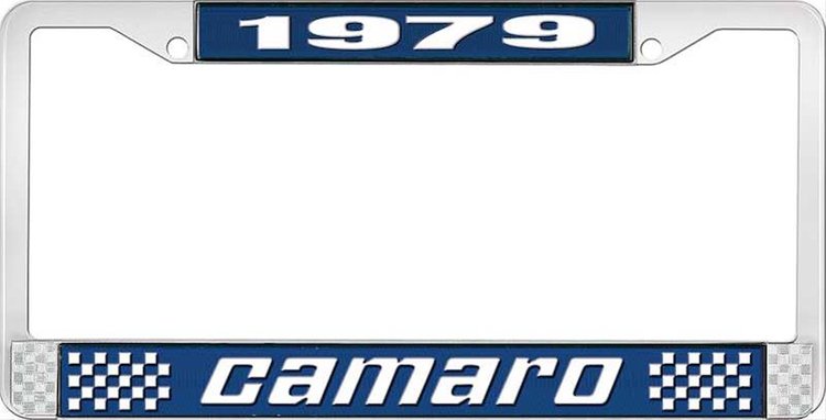 1979 Camaro License Plate Frame Style 2 Blue