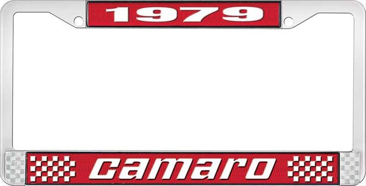 1979 Camaro License Plate Frame Style 2 Red