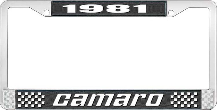 1981 Camaro License Plate Frame Style 2 Black