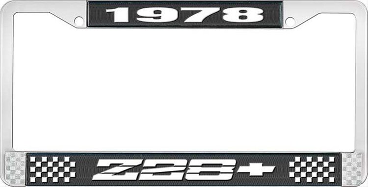 1978 Z28 License Plate Frame Black