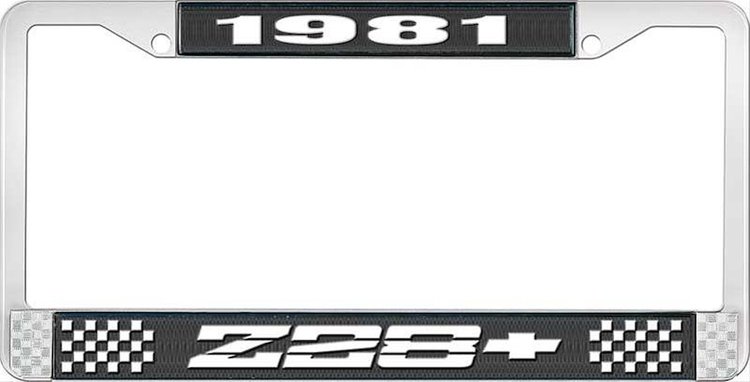 1981 Z28 License Plate Frame Black