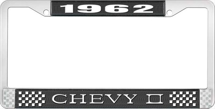 1962 Chevy II License Plate Frame Black