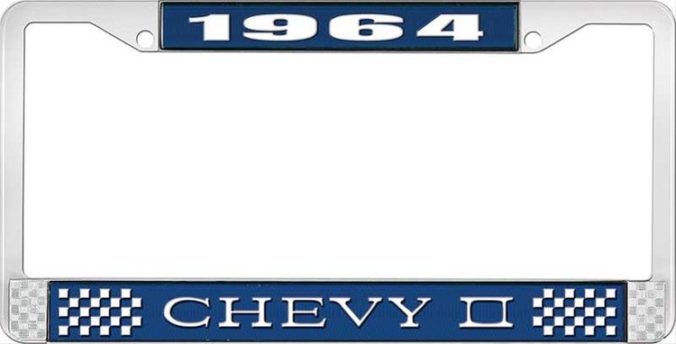 1964 Chevy II License Plate Frame Blue