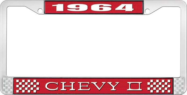 1964 Chevy II License Plate Frame Red