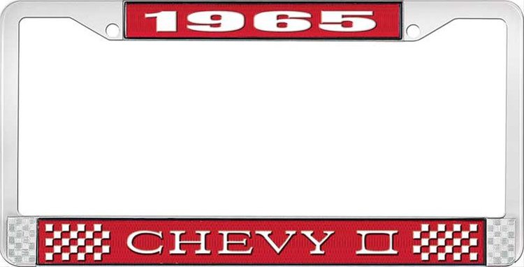 1965 Chevy II License Plate Frame Red