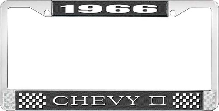 1966 Chevy II License Plate Frame Black