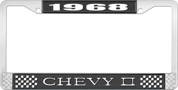 1968 Chevy II License Plate Frame Black