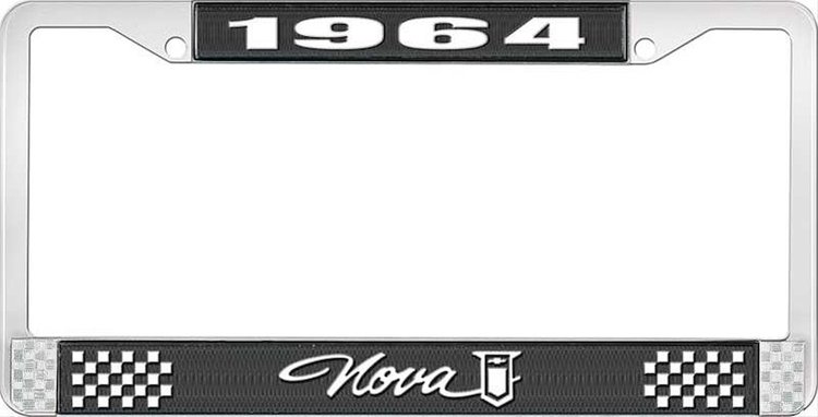 1964 Nova License Plate Frame Style 1 Black