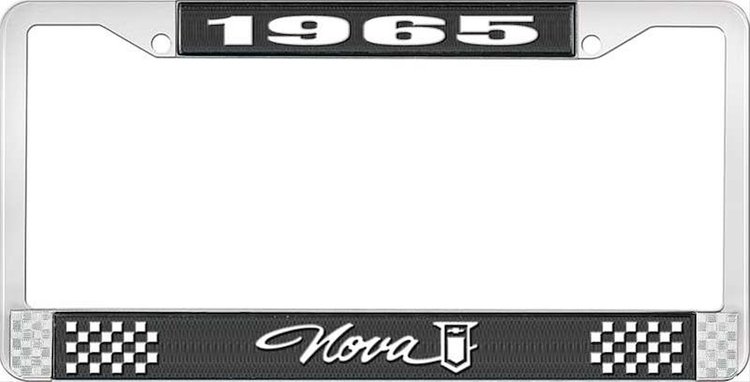 1965 Nova License Plate Frame Style 1 Black