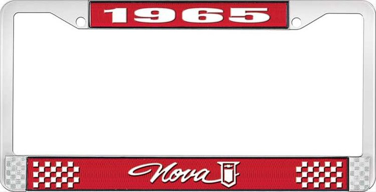 1965 Nova License Plate Frame Style 1 Red