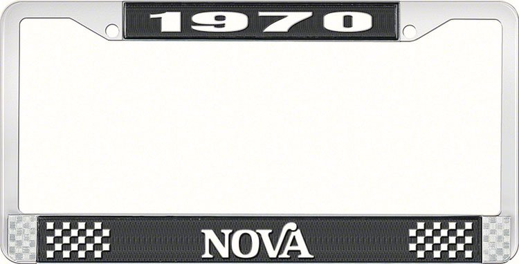 1970 Nova License Plate Frame Style 2 Black