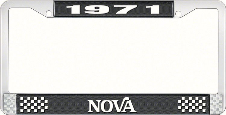 1971 Nova License Plate Frame Style 2 Black