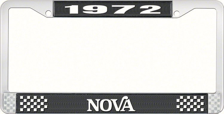 1972 Nova License Plate Frame Style 2 Black