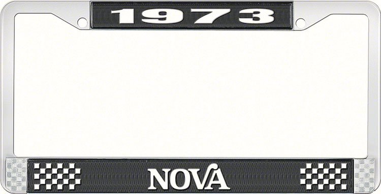 1973 Nova License Plate Frame Style 2 Black