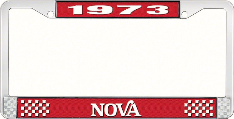 1973 Nova License Plate Frame Style 2 Red