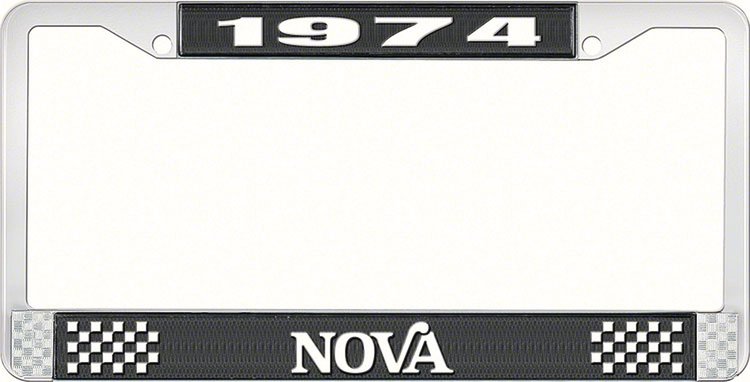 1974 Nova License Plate Frame Style 2 Black