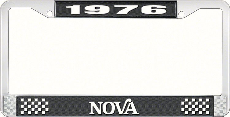 1976 Nova License Plate Frame Style 2 Black