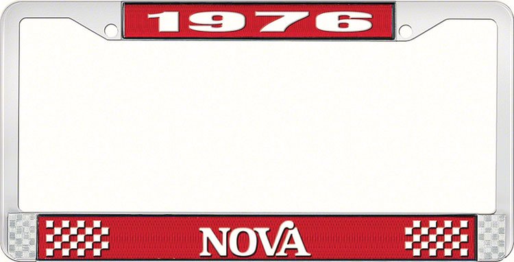 1976 Nova License Plate Frame Style 2 Red