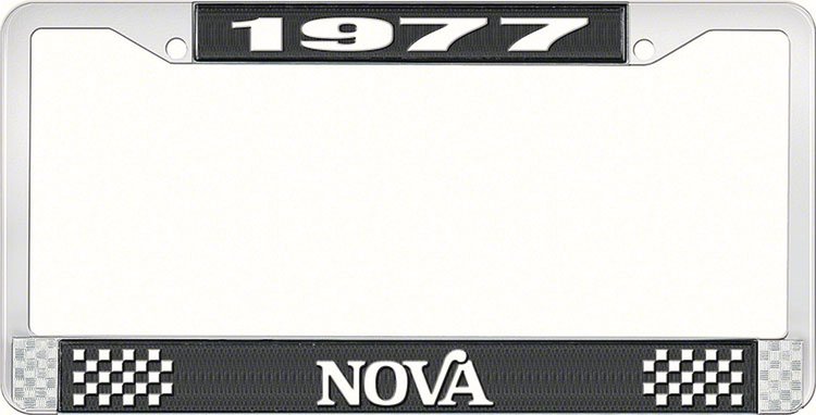 1977 Nova License Plate Frame Style 2 Black