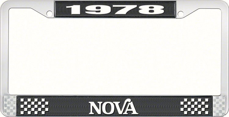 1978 Nova License Plate Frame Style 2 Black