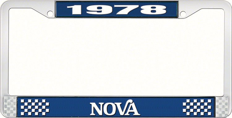 1978 Nova License Plate Frame Style 2 Blue