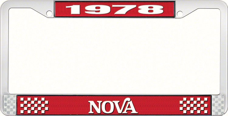 1978 Nova License Plate Frame Style 2 Red