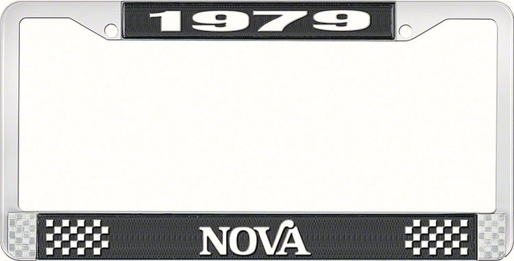 1979 Nova License Plate Frame Style 2 Black