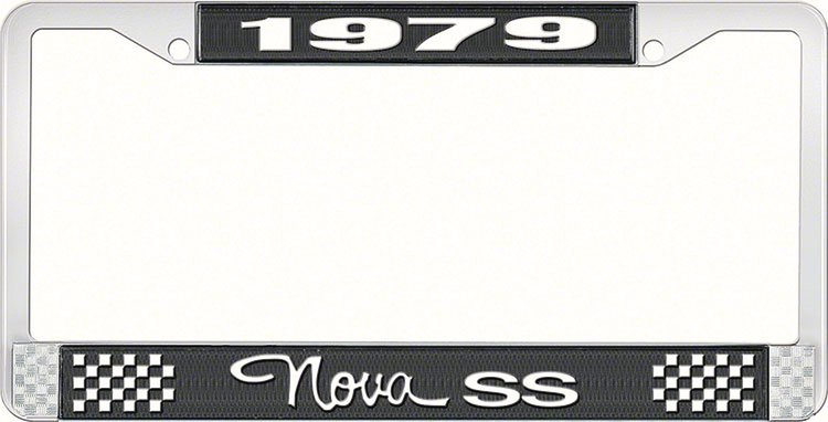 1979 Nova SS License Plate Frame Style 3 Black