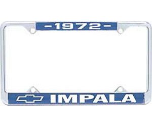1972 Impala License Plate Frame