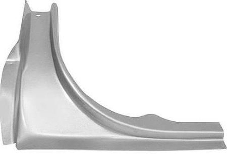 M142L 1965-66 Mustang Trunk FloorCorner; Lower; Coupe, Convertible; Drivers Side