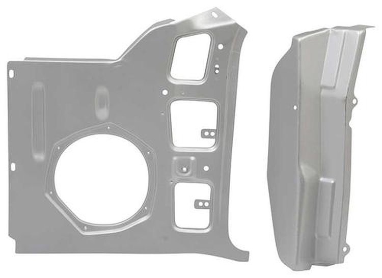 M235R Inner Cowl Side Panel 1969-70 Mustang, Cougar; Passenger Side; Weld Thru Coated