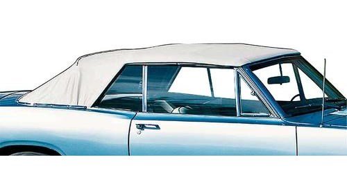 MA155701 1967-69 Plymouth Barracuda; Convertible Rear Window; Plastic Curtain; Pinpoint Vinyl; White