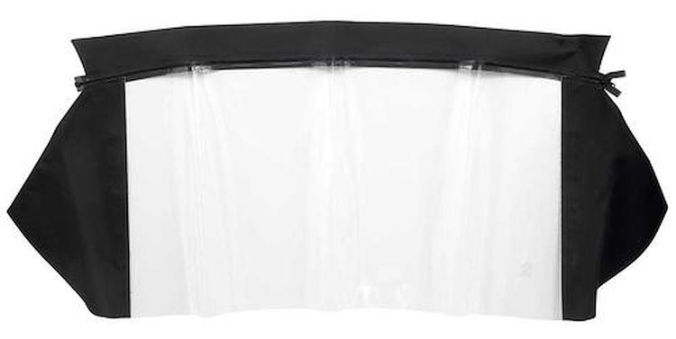 MA155901 1965-66 Dodge Dart GT; Convertible Rear Window; Plastic Curtain; Pinpoint Vinyl; White