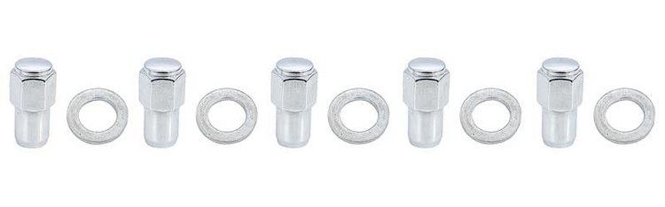 MA1807 1960-72 Dodge, Plymouth A Body; Cragar S/S Wheel Lug Nut Set; 7/16 in.; LH Thread; 5 Piece Set