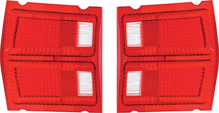 MA2082 Tail Lamp Lenses 1969 Dodge Dart; with Gaskets; Pair