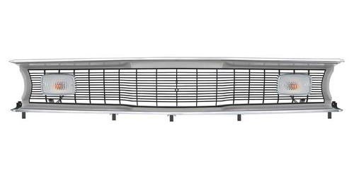 MA3000 1970 Valiant/Duster; Grill Assembly; Argent Silver Surround with Black Grill Bars