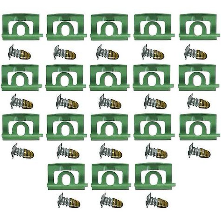 MA9871B Rear Window Molding Clip Set; 1968-69 Plymouth Barracuda; Coupe, Hardtop; 18-Piece Set